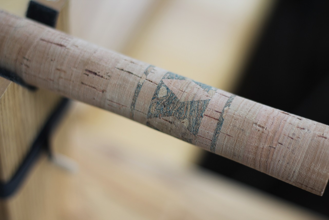 Fishing rod cork inlay