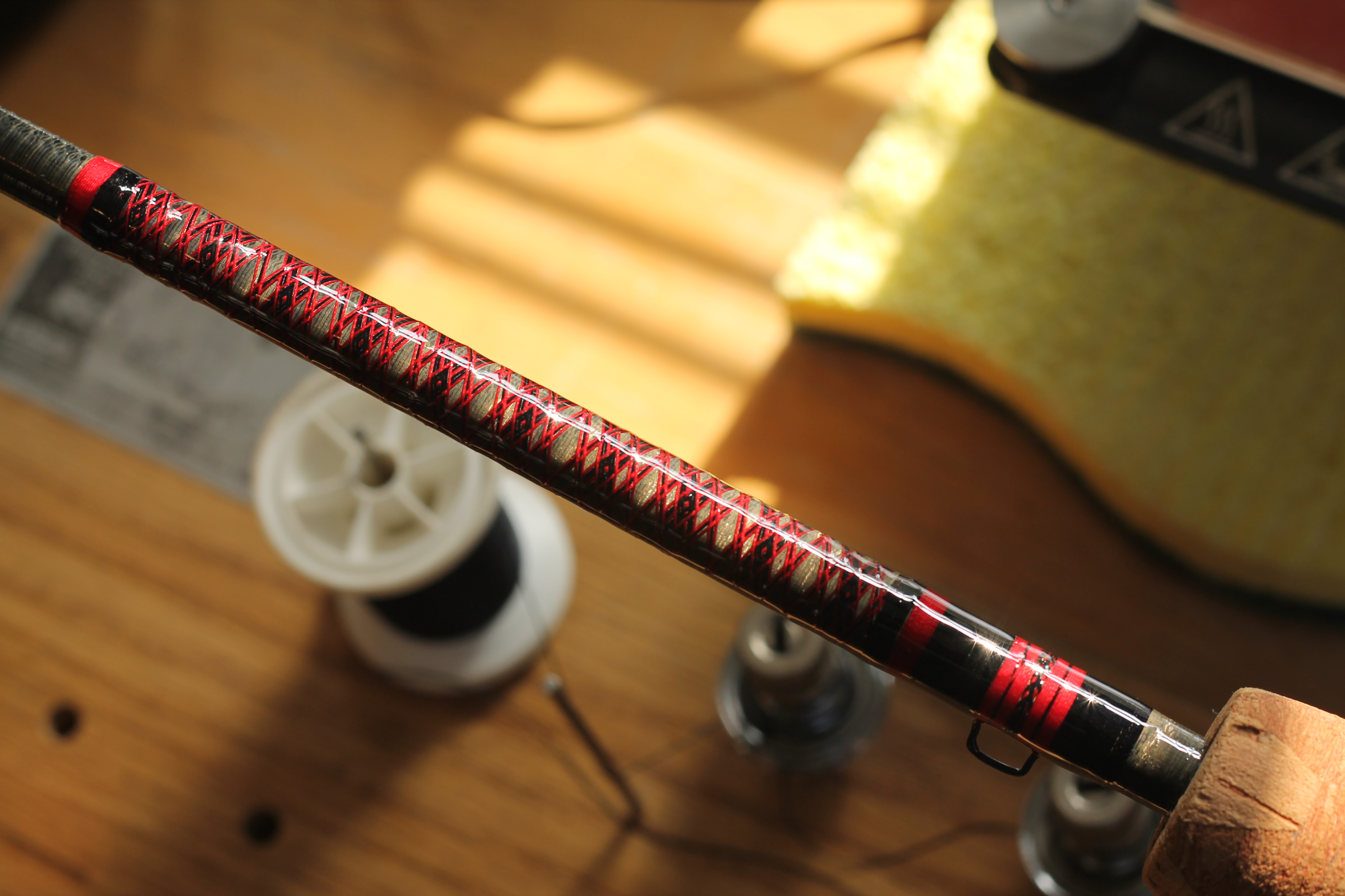 Fishing rod thread wrap